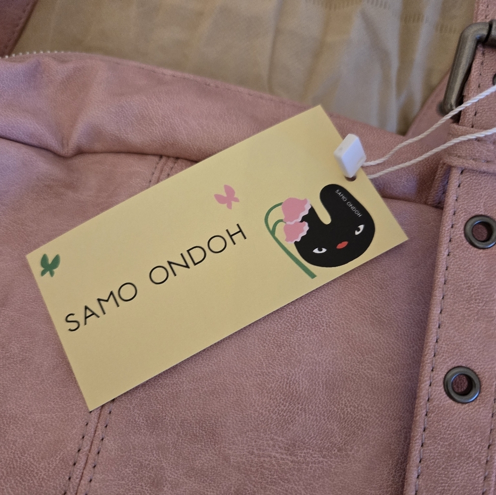 Samo Ondoh Brushed Pink Side Belt Shoulder Bag - Picture 5 of 9